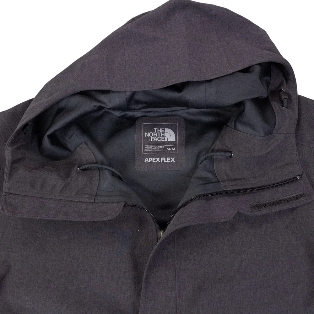 The North Face Apex Flex GTX Jacket Mens Medium Grey Dry Vent Waterproof Hooded